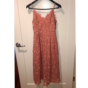 ASTR lace midi dress